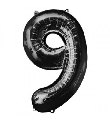 BALÃO PRETO NUMERO 9